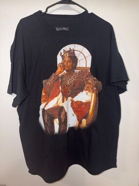 🎤🤴🏽🎤Michael Jackson King Portrait Black Tee- Size XL